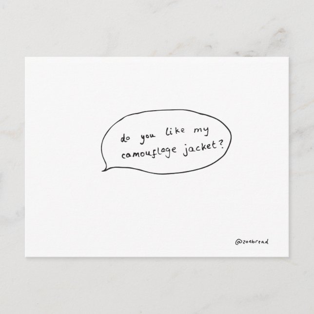 Camouflage Postkarte (Vorderseite)