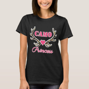Camouflage Princess Antlers Camouflage Pink T-Shirt