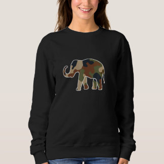 Camouflage Print Elephant Animal Sweatshirt