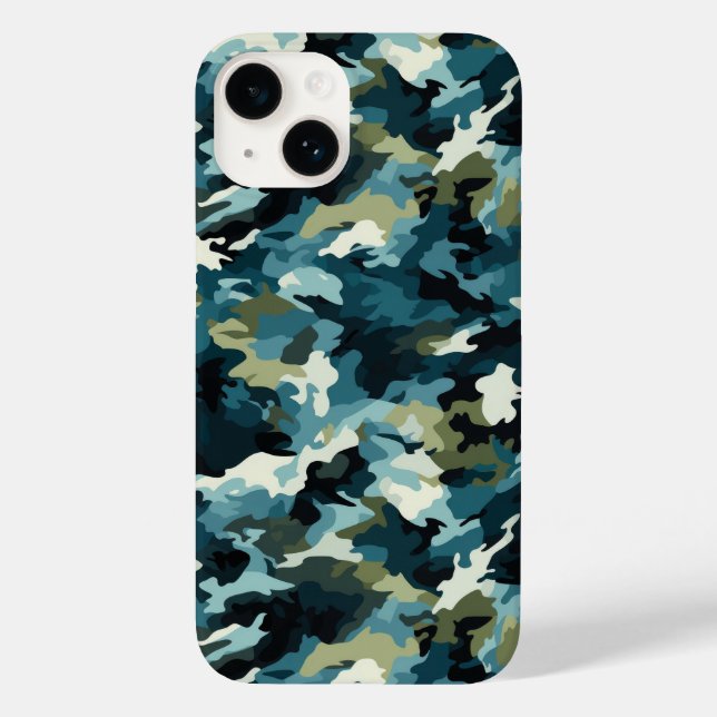 Camouflage Print iPhone 14 Fall Case-Mate iPhone Hülle (Rückseite)