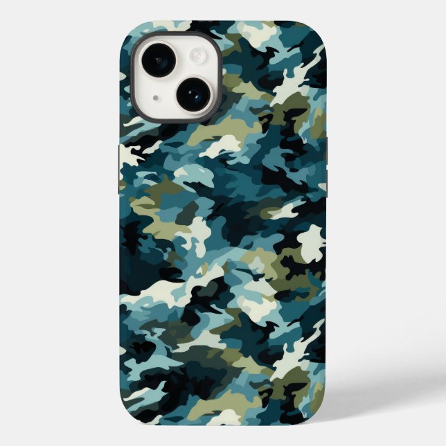 Camouflage Print iPhone 14 Fall Case-Mate iPhone Hülle (Rückseite)