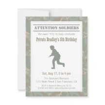 Camouflage Print Soldier Silhouette Army Geburtsta