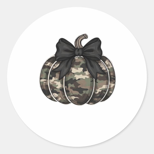 Camouflage Pumpkin Classic T - Shirt.png Runder Aufkleber (Vorderseite)