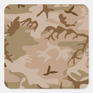 Camouflage Quadratischer Aufkleber