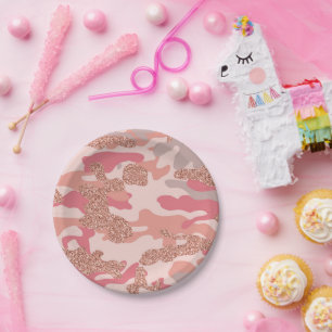 Camouflage Rose Gold Blush Pink Camouflage Arena M Pappteller