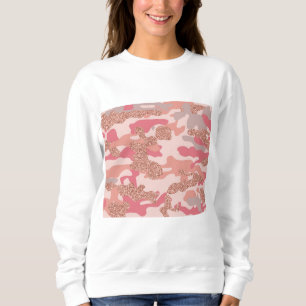 Camouflage Rose Gold Blush Pink Camouflage Arena M Sweatshirt