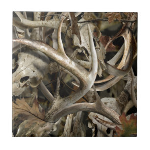 Camouflage-Rotwild-Schädel Fliese