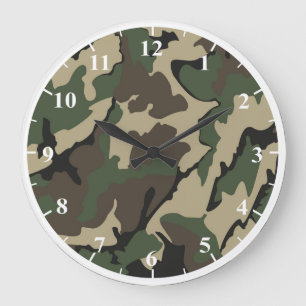Camouflage-runde große Wand-Uhr Wanduhr