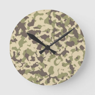 Camouflage Runde Wanduhr