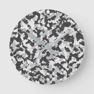 camouflage runde wanduhr