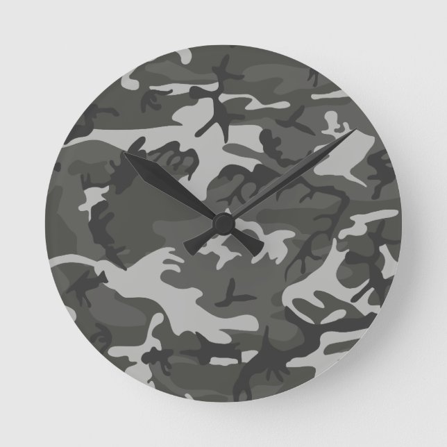 Camouflage Runde Wanduhr (Vorderseite)