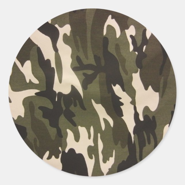 Camouflage Runder Aufkleber (Vorderseite)