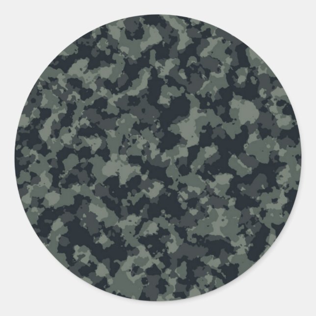 Camouflage Runder Aufkleber (Vorderseite)