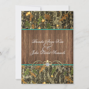 Camouflage Rustikale Hochzeitseinladung Einladung