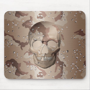 Camouflage-Schädel der Wüsten-3D Mousepad