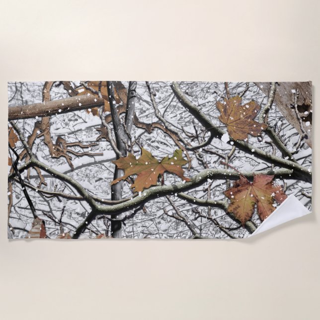 Camouflage-Schneepult 2 Strandtuch (Vorderseite)