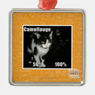 Camouflage Silbernes Ornament