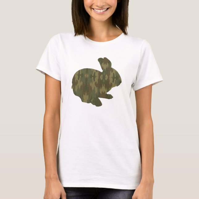 Camouflage Silhouette Ostern Sonniges Shirt (Vorderseite)
