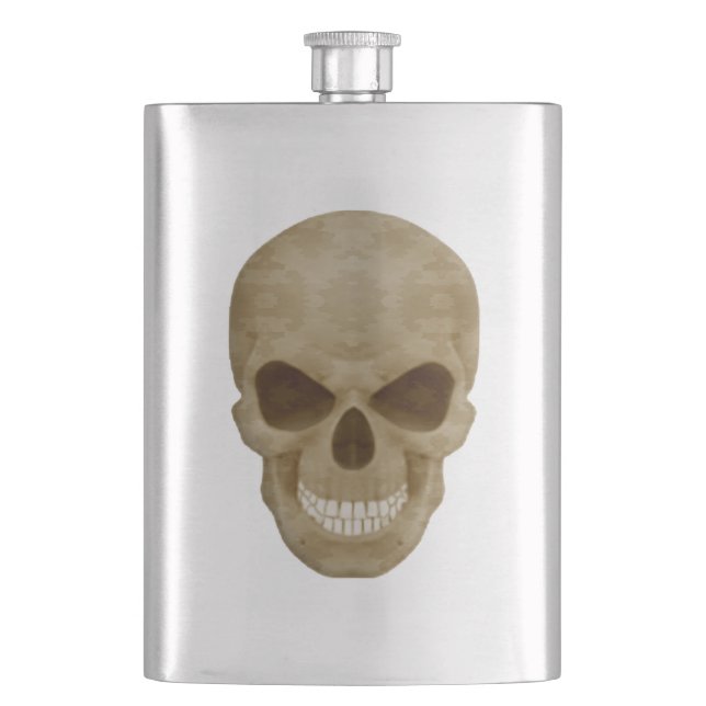 Camouflage Skull Flask Flachmann (Vorderseite)