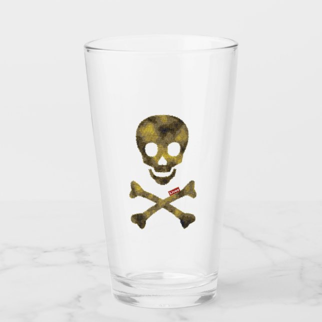 Camouflage Skull Glas (Vorderseite)