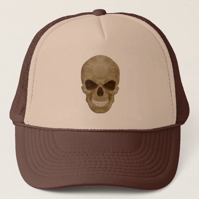 Camouflage Skull Hat Truckerkappe (Vorderseite)