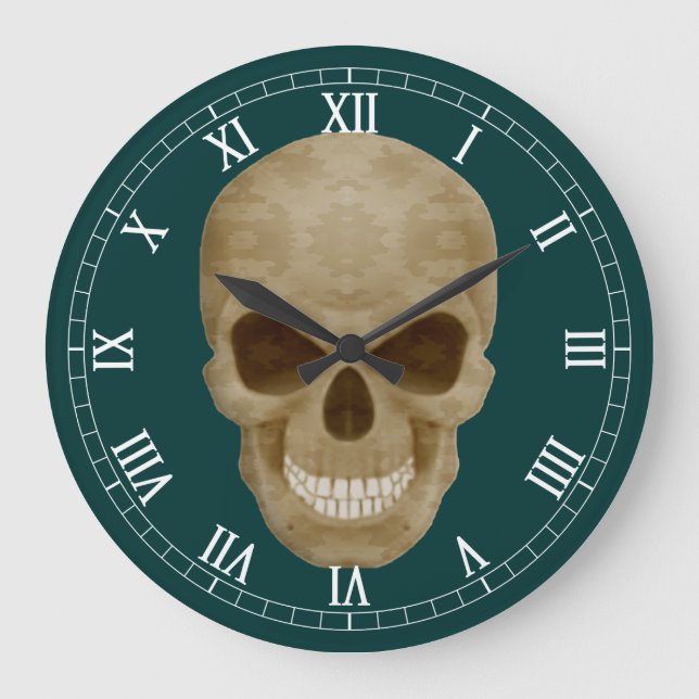 Camouflage Skull römische Numerische Uhr (Vorderseite)