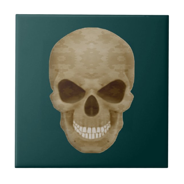 Camouflage Skull Tile Fliese (Vorderseite)