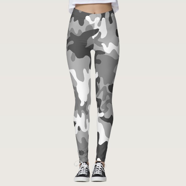 Camouflage Snow Army - Power Yoga Leggings (Vorderseite)