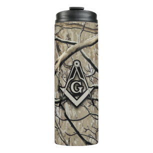 Camouflage Square Compass 2 Thermosbecher