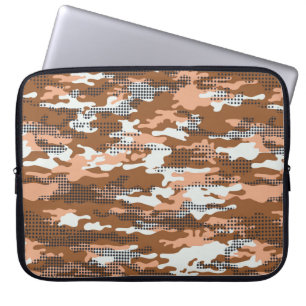 Camouflage Tapete mit Polka Punkte abstrakt Naht Laptopschutzhülle