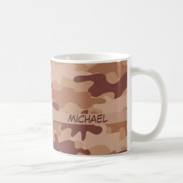 Camouflage-Tarnungs-Name Browns TAN personalisiert Tasse