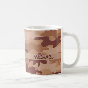 Camouflage-Tarnungs-Name Browns TAN personalisiert Tasse