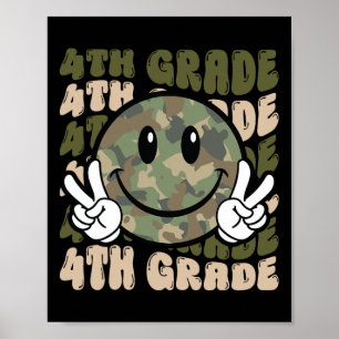 Camouflage Team 4. Klasse Bruh Wir unterstützen Le Poster