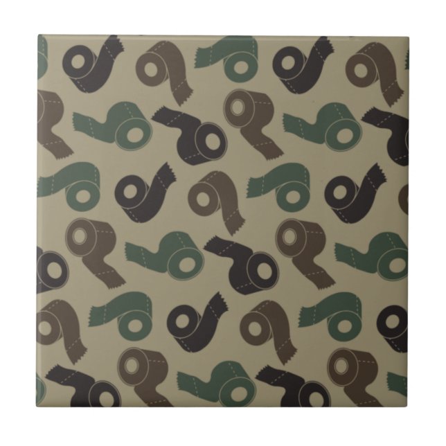 Camouflage-Toilettenpapier Woodland Camouflage Mus Fliese (Vorderseite)