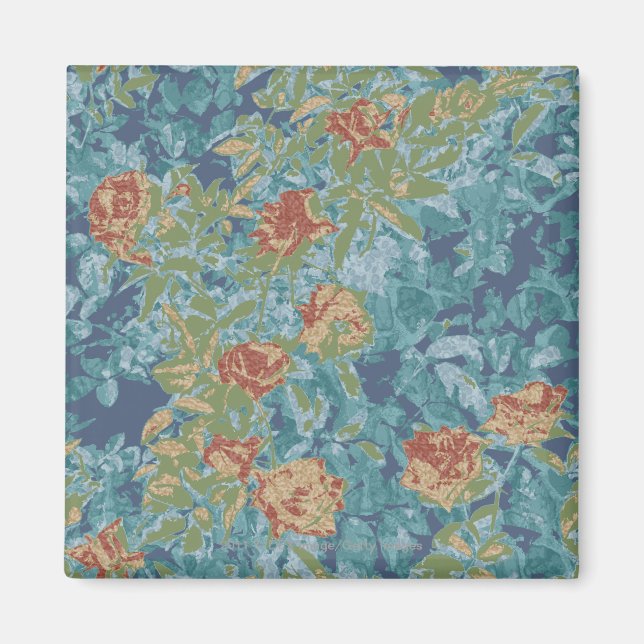 Camouflage und Blume Magnet (Vorne)