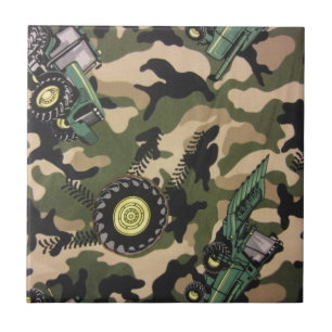 Camouflage und Zugmaschinen Fliese
