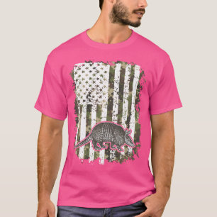 Camouflage US Flag Armadillo Camoflage Jagd Junter T-Shirt