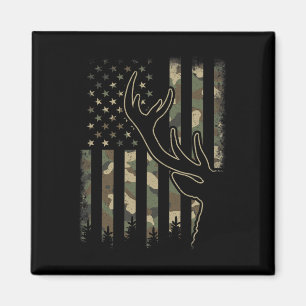 Camouflage Us Flag Elk Buck Camouflage Hirsche Jag Magnet