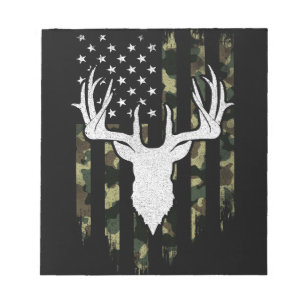 Camouflage Us Flag Hirschelch Buck Camoflage Jagd Notizblock