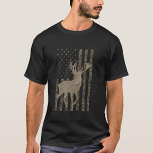 Camouflage US Flag Hirschelch Buck Camoflage Jagdj T-Shirt