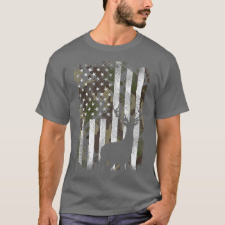 Camouflage US Flag Hirschelch Buck Camoflage Jagdj T-Shirt