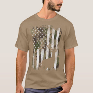 Camouflage US Flag Hirschelch Buck Camoflage Jagdj T-Shirt