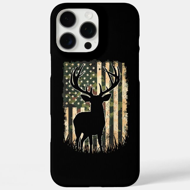 Camouflage US Flag Hirschjagd Jagdjäger Case-Mate iPhone Hülle (Rückseite)