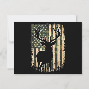 Camouflage US Flag Hirschjagd Jagdjäger Einladung