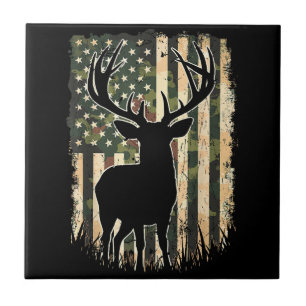 Camouflage US Flag Hirschjagd Jagdjäger Fliese
