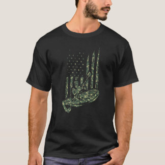 Camouflage US Flag Kanu Paddeln Outdoor Sport Ka T-Shirt