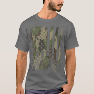 Camouflage US Flag Motorrad Vereinigtes Staaten Bi T-Shirt