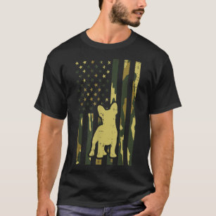 Camouflage US-Flagge Französischer Bulldog Frenchi T-Shirt