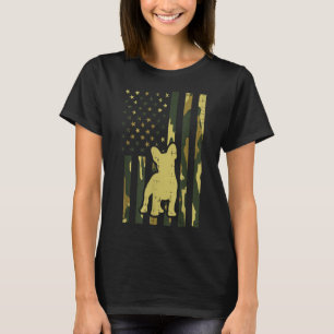 Camouflage US-Flagge Französischer Bulldog Frenchi T-Shirt