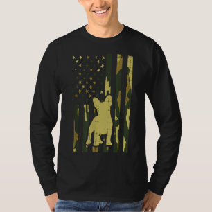 Camouflage US-Flagge Französischer Bulldog Frenchi T-Shirt